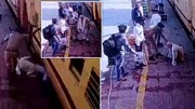 Khoảnh khắc cảnh sát nhanh trí cứu người đàn ông bị tàu hỏa kéo lê