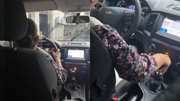 Cụ bà 70 tuổi tự tin lái xe bán tải số sàn gây sốt
