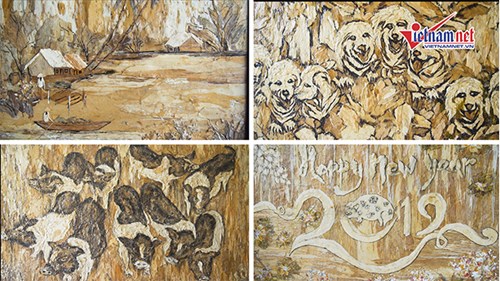 Xé quần jean, bẹ chuối, vỏ tràm ráp thành tranh, khách Tây mê tít