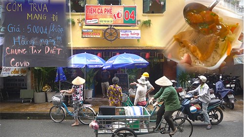 Biến quán cà phê thành 'cơm dã chiến' 5000 đồng giữa mùa dịch