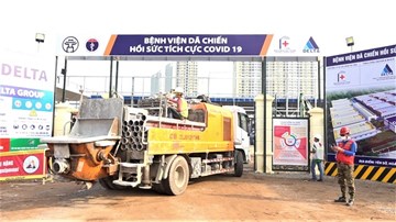 Bên trong công trường BV dã chiến hồi sức tích cực Covid-19 tại Hà Nội