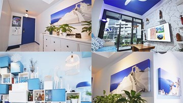 Đưa thiên đường Santorini vào căn hộ 3 phòng ngủ, đi nghỉ dưỡng quanh năm