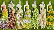 Độc đáo 20 chiếc váy dạ hội làm từ các loại bánh đặc sản Nam Bộ