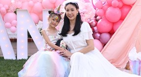Hoa hậu Hà Kiều Anh làm sinh nhật cho con gái tại Mỹ