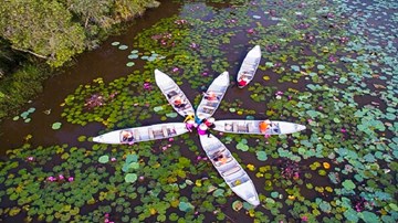 Làng nổi Tân Lập Long An đẹp ‘quên lối về’