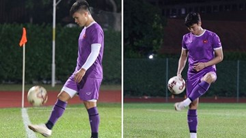Quang Hải và Quế Ngọc Hải tập riêng ngay trước ngày AFF Cup 2020 khởi tranh