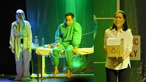 Trịnh Kim Chi đóng bác sĩ tuyến đầu chống dịch trong kịch 'Blouse trắng'