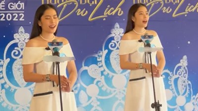 Nam Em hát vọng cổ, lọt top 16 Hoa hậu Thế giới Việt Nam